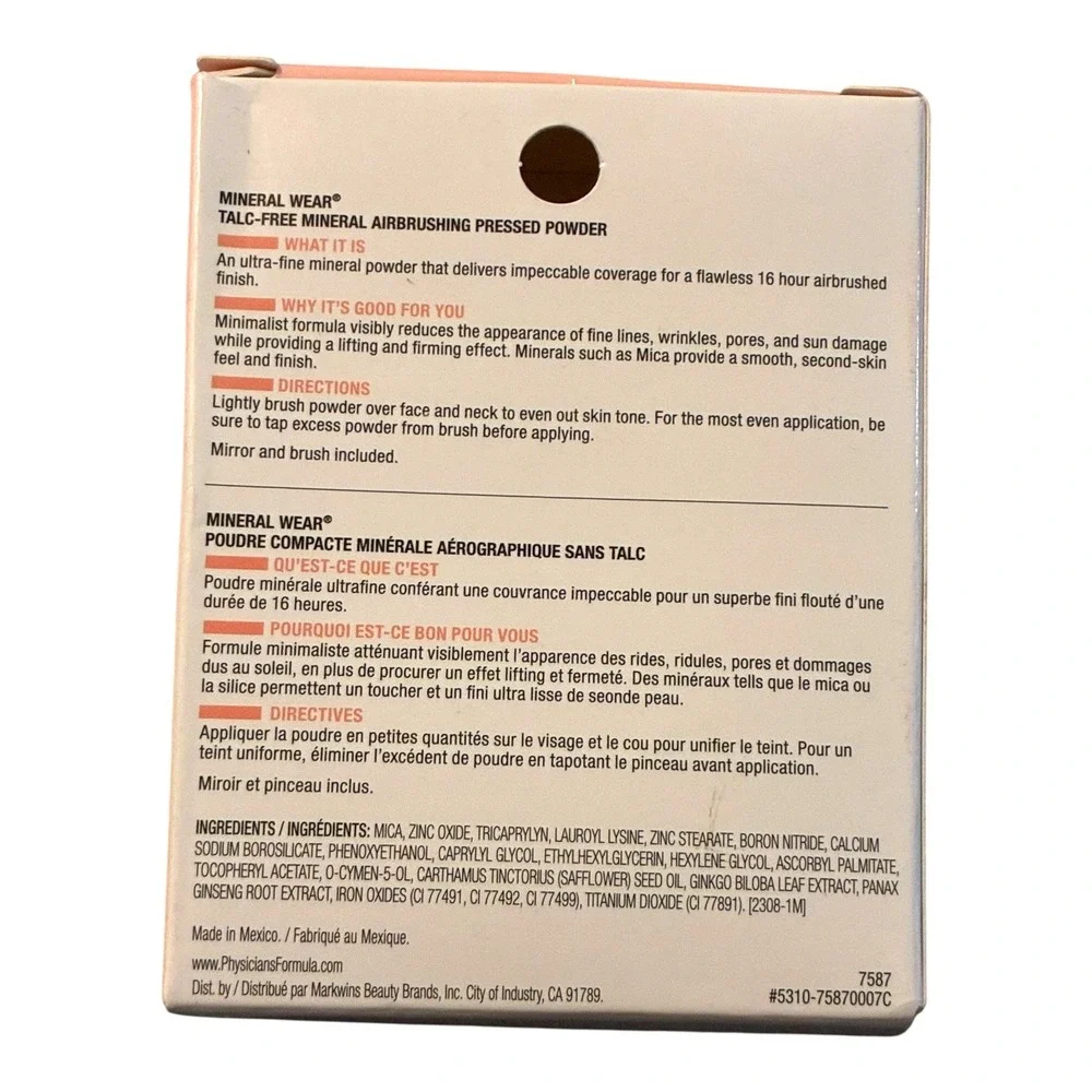 Physicians Formula Mineral Wear Creamy Natural Talc Free‎ Airbrushing Powder